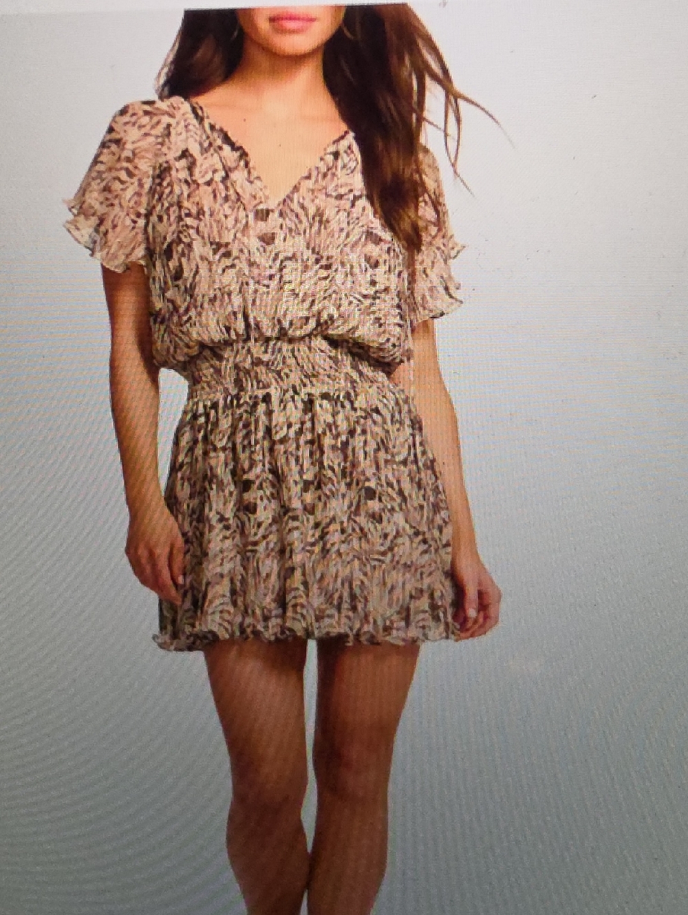 RAMY BROOK Felicia Pleated Mini Dress Size M $485
